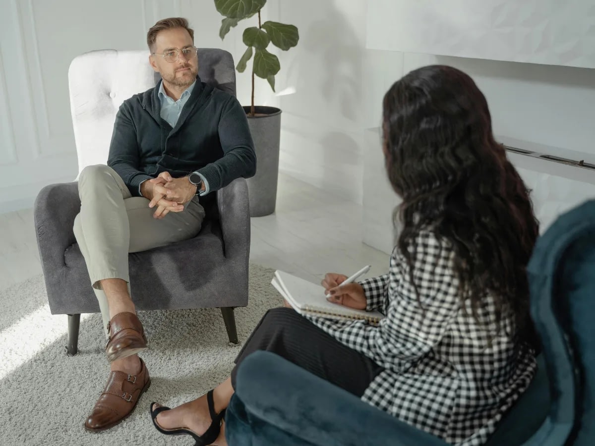 individual-therapy -ME A person talking with a therapist.