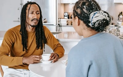 Where can we get guided help for the first serious conversation after affair in California?